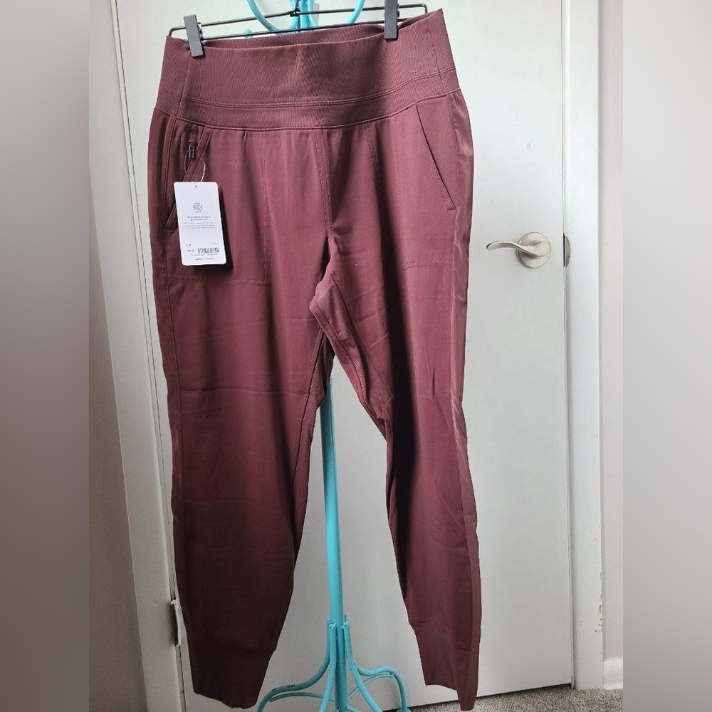 NWT Womens Athleta Venice Velvet Stripe Jogger Pants Large